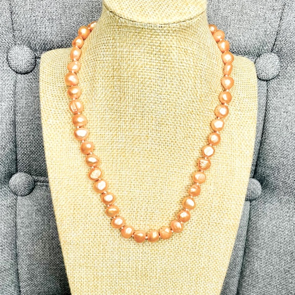 18” Natural Creamsicle Freshwater Pearl Necklace